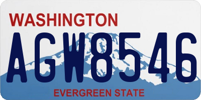 WA license plate AGW8546