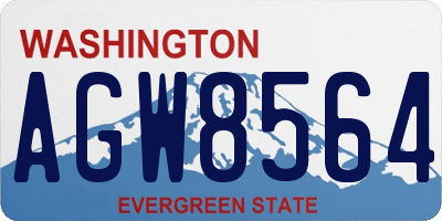 WA license plate AGW8564