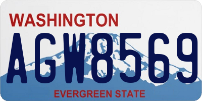 WA license plate AGW8569