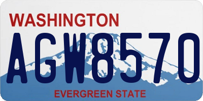 WA license plate AGW8570