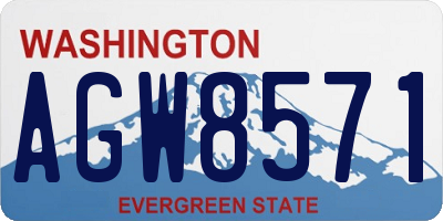 WA license plate AGW8571