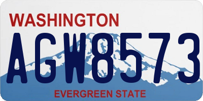 WA license plate AGW8573
