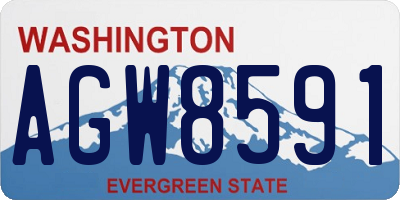 WA license plate AGW8591