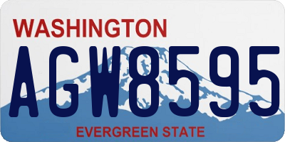 WA license plate AGW8595