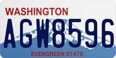 WA license plate AGW8596
