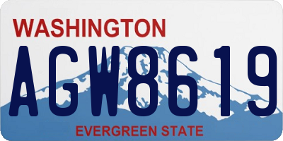 WA license plate AGW8619