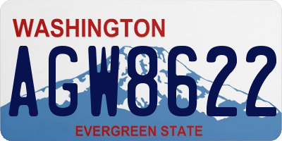 WA license plate AGW8622