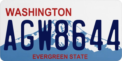 WA license plate AGW8644