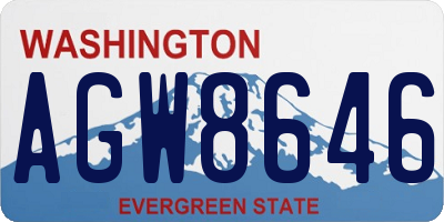WA license plate AGW8646