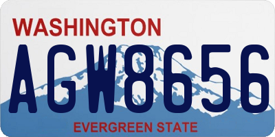 WA license plate AGW8656
