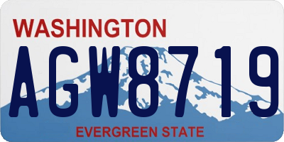 WA license plate AGW8719