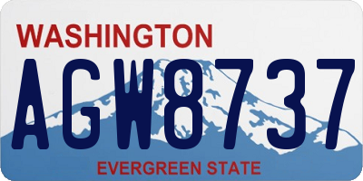 WA license plate AGW8737