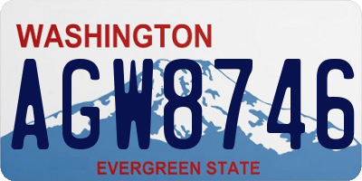 WA license plate AGW8746