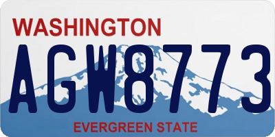 WA license plate AGW8773