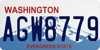 WA license plate AGW8779