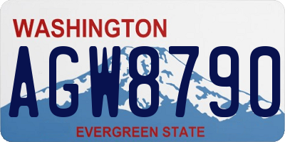 WA license plate AGW8790