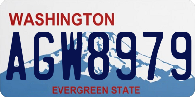 WA license plate AGW8979