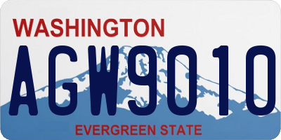 WA license plate AGW9010
