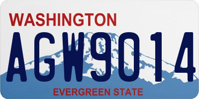 WA license plate AGW9014
