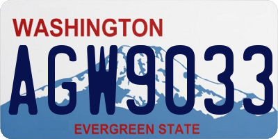 WA license plate AGW9033