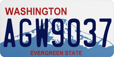 WA license plate AGW9037