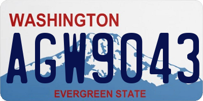 WA license plate AGW9043