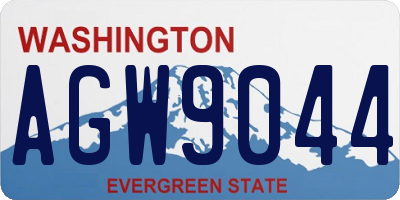 WA license plate AGW9044