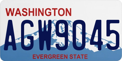 WA license plate AGW9045