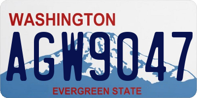 WA license plate AGW9047