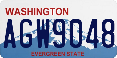 WA license plate AGW9048