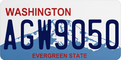 WA license plate AGW9050