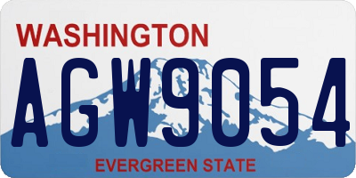 WA license plate AGW9054