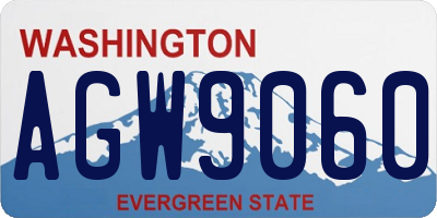 WA license plate AGW9060
