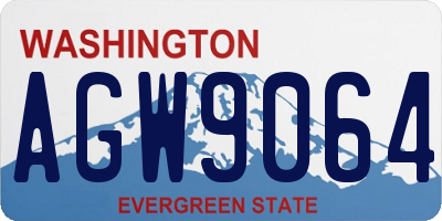 WA license plate AGW9064