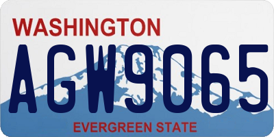 WA license plate AGW9065