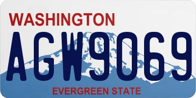 WA license plate AGW9069