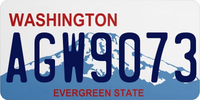 WA license plate AGW9073