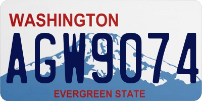 WA license plate AGW9074