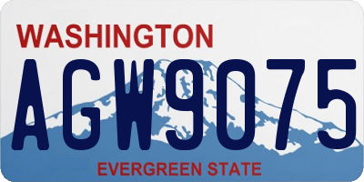 WA license plate AGW9075