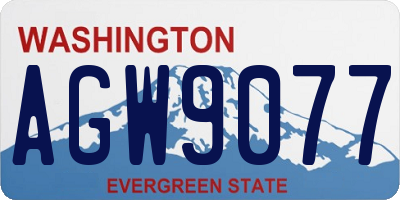 WA license plate AGW9077