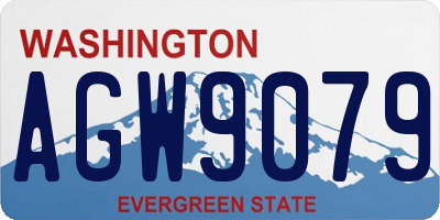 WA license plate AGW9079