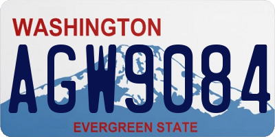 WA license plate AGW9084