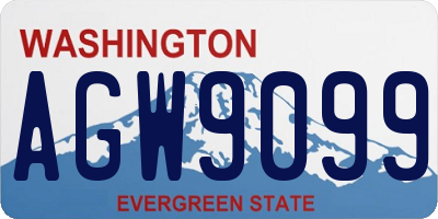WA license plate AGW9099