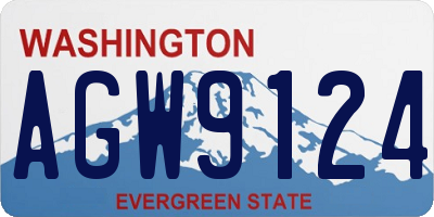 WA license plate AGW9124