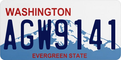 WA license plate AGW9141