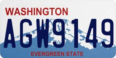WA license plate AGW9149