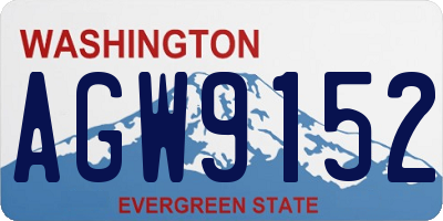 WA license plate AGW9152