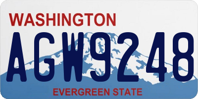 WA license plate AGW9248