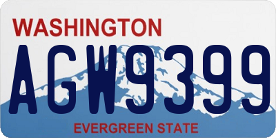 WA license plate AGW9399