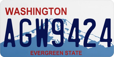 WA license plate AGW9424